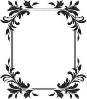 Artistic Adornments Stylish Vector Emblem with Decorative Frame Elements Swirls of Style Elegant Black Logo Design with Doodle Decorative Frame