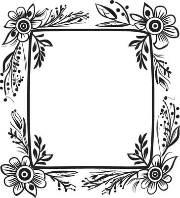 Ethereal Ensemble A Symphony of Elements in Doodle Decorative Frame Vector Black Logo Symbol Quixotic Quill A Playful Exploration of Doodle Decorative Frame Vector Black Logo Design