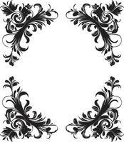 Playful Patterns Sleek Emblem with Monochrome Doodle Decorative Frame Swirls of Style Black Logo Highlighting Elegant Doodle Decorative Frame vector