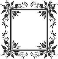 Infinite Imagination Navigating Elegance with Doodle Frame Black Icon Explore the boundless realms of imagination within an elegant black doodle decorative frame logo. Noir Nouveau Modern Elegance in vector