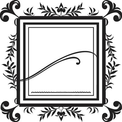 Ornamental Odyssey Crafting Timeless Beauty in Black Doodle Frame Vector Embark on an ornamental journey, crafting timeless beauty in a black doodle decorative frame logo. Infinite Imagination Naviga