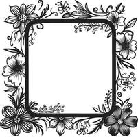 esculpido espirales pulcro vector icono presentando decorativo garabatear marco elementos imaginario florece elegante emblema con monocromo garabatear decorativo marco elemento