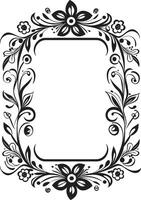 Whimsy in Waves Elegant Logo Design with Decorative Doodle Frame Element Elegance Embellished Sleek Black Emblem Highlighting Decorative Doodles Frame vector
