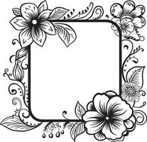 Ornate Outlines Sleek Vector Design Highlighting Doodle Decorative Frame Element Whirlwind of Whimsy Monochrome Logo Design with Decorative Frame Element