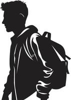 excelencia educativa sorprendentes vector negro símbolo para masculino estudiante logro masculino mérito negro logo icono para alto ejecutando masculino estudiantes