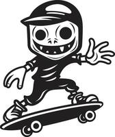 Skateboard Synchrony Black Logo Design Capturing the Harmony of Riding City Slider Vector Symbol of a Man on a Skateboard in Sleek Black