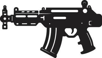 Imagine and Defend Sleek Vector Symbol of a Toy Gun in Black Eco Emblem Vector Tree Plantation Logo in Black Logo Design