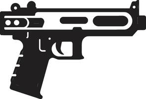 Plastic Protector Vector Symbol of a Toy Gun in Black Playtime Paragon Dynamic Black Icon with Toy Gun Logo Design