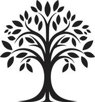 Green Legacy Dynamic Vector Logo Design for Tree Plantation Arbor Affection Sleek Black Icon Signifying Tree Plantation