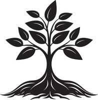 Arbor Affection Sleek Black Icon Signifying Tree Plantation Natures Mark Vector Tree Plantation Symbol in Black