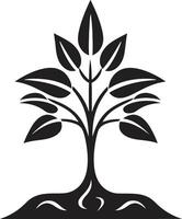 Green Legacy Dynamic Vector Logo Design for Tree Plantation Arbor Affection Sleek Black Icon Signifying Tree Plantation