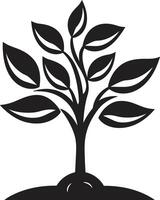 Green Legacy Dynamic Vector Logo Design for Tree Plantation Arbor Affection Sleek Black Icon Signifying Tree Plantation