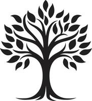 sostenible crecimiento icónico negro símbolo de árbol plantación verde legado dinámica vector logo diseño para árbol plantación