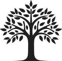 Green Legacy Dynamic Black Logo for Tree Plantation Initiatives Arbor Affection Sleek Vector Icon Signifying Tree Plantation