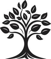 Green Legacy Dynamic Black Logo for Tree Plantation Initiatives Arbor Affection Sleek Vector Icon Signifying Tree Plantation