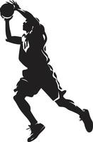 Dunk Dynasty Basketball Player Logo in Dynamic Vector Art Gravity Grandmaster Vector Design for Dunking Mastery