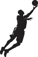 Dunk Dynasty Diaries Basketball Player Vector Logo Chronicles Air Authority Dunk Vector Icon for Hoop Commanders