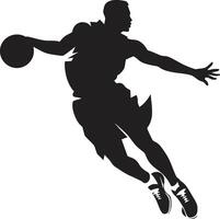 Skyline Synchrony Dunk Vector Design for Basketball Player Dunk Symmetry Gravity Gamut Basketball Player Dunk Logo in Vector Range