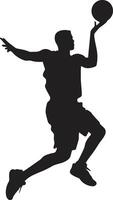 Gravity Gamut Basketball Player Dunk Logo in Vector Range Rim Revelation Dunk Vector Icon for Hoop Discoveries