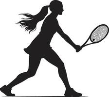 Court Charisma Vector Icon for Women Tennis Stars Ace Allegiance Tennis Player Logo for Women in Vector