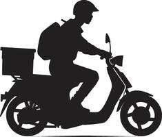 Street Spice Speedster Scooter Icon for Quick Food Deliveries Rapid Rollin Repasts Vector Logo for Scooter Food Delivery