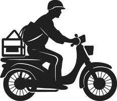 Street Spice Speedster Vector Design for Scooter Food Deliveries Express Eateries Express Scooter Icon for Quick Food Drop offs