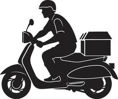 rápido byte mensajero vector logo para rápido scooter comida entrega apresuraron comidas jinete scooter hombre icono para rápido comida soltar fueras