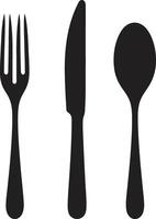 Flavor Fusion Symbol Vector Design for Culinary Harmony with Fork and Knife Icon Sophisticated Cutlery Insignia Vector Logo for Elegance in Dining