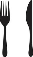 Elegant Dining Emblem Fork and Knife Vector Icon in Stylish Design Flavor Fusion Symbol Vector Design for Culinary Harmony with Fork and Knife Icon