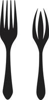 Flavor Fusion Symbol Vector Design for Culinary Harmony with Fork and Knife Icon Sophisticated Cutlery Insignia Vector Logo for Elegance in Dining