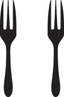 Utensil Elegance Badge Vector Design for Sophisticated Culinary Representation Culinary Craft Crest Fork and Knife Icon in Artistic Vector Style