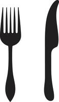 Culinary Symphony Crest Elegant Vector Design for Dining Excellence Artistic Cutlery Emblem Vector Logo for Stylish Dining Symbol