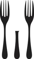 Gourmet Cutlery Insignia Vector Design for Stylish Dining Symbol Gastronomic Excellence Symbol Fork and Knife Icon in Vector Artistry