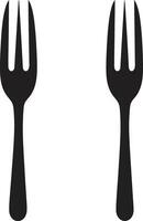 Elegant Dining Emblem Stylish Vector Logo for Fork and Knife Icon Flavor Fusion Symbol Vector Design for Culinary Harmony with Fork and Knife