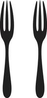 Bistro Blade Badge Vector Design for Sophisticated Culinary Symbol Epicurean Etiquette Emblem Fork and Knife Icon in Refined Vector Artistry