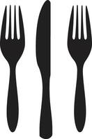 Elegant Dining Emblem Vector Logo for Dining Elegance Epicurean Etiquette Emblem Fork and Knife Icon in Vector Artistry