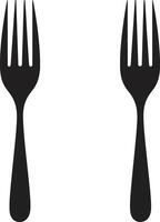 Culinary Craft Crest Fork and Knife Vector Icon for Sophisticated Culinary Design Gourmet Dining Insignia Vector Design for Culinary Excellence