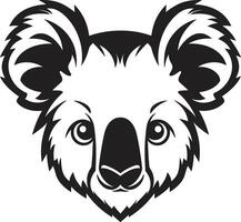 Tree Top Treasure Crest Vector Design for Koala Preservation Eucalyptus Elegance Badge Koala Vector Icon in Stylish Harmony