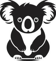 Koala Kingdom Insignia Vector Logo Design for Adorable Koala Symbol Bamboo Browsing Crest Koala Vector Icon for Nature Harmony