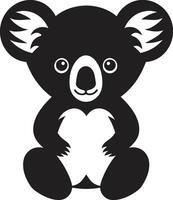 coala monería insignias adorable vector icono para naturaleza apreciación mullido follaje cresta coala vector diseño para ambiental conciencia