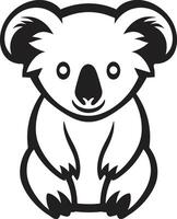 Eucalyptus Elegance Crest Koala Vector Icon for Stylish Harmony Bamboo Browsing Badge Vector Design for Koala Preservation