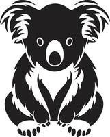 Fluffy Foliage Insignia Koala Vector Logo for Environmental Harmony Eucalyptus Emissary Crest Vector Design for Koala Conservation