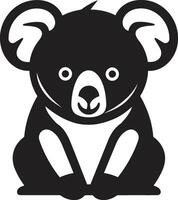 Eucalyptus Emissary Insignia Koala Vector Logo in Stylish Design Cuddly Koala Crest Vector Design for Adorable Koala Symbol