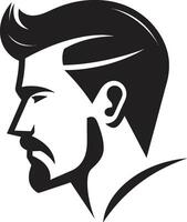 Sculpted Sophistication Insignia Refined Male Face Vector Icon for Elegance Dynamic Dexterity Badge Agile Male Face Logo Design for Vibrant Energy