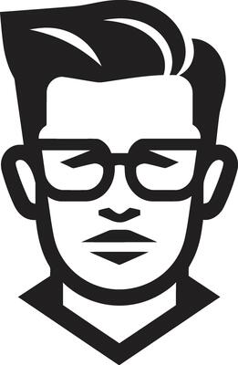 Serene Silhouette Badge Calm Male Face Vector Design with Subtle Lines Artistic Allure Crest Creative Male Face Logo Design in Captivating Detail