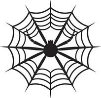 arácnido aura cresta vector araña con araña web icono para misterio pezón hilador espectáculo Insignia artístico araña y web diseño para dinámica marca