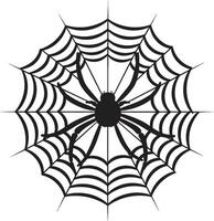Webbed Wonder Badge Marvelous Spider and Web Vector for Captivating Branding Silk Spin Insignia Delicate Spider Web Logo for Elegant Impact