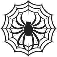 Spinneret Spectacle Badge Artistic Spider and Web Design for Dynamic Branding Webbed Elegance Insignia Stylish Spider Logo with Intricate Web vector