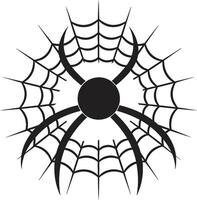 Silk Spin Insignia Delicate Spider Web Logo for Elegant Impact Arachnid Aura Crest Vector Spider with Spider Web Icon for Mystique