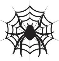 Webbed Wonder Insignia Marvelous Spider and Web Vector for Captivating Branding Silk Spin Crest Delicate Spider Web Logo for Elegant Design